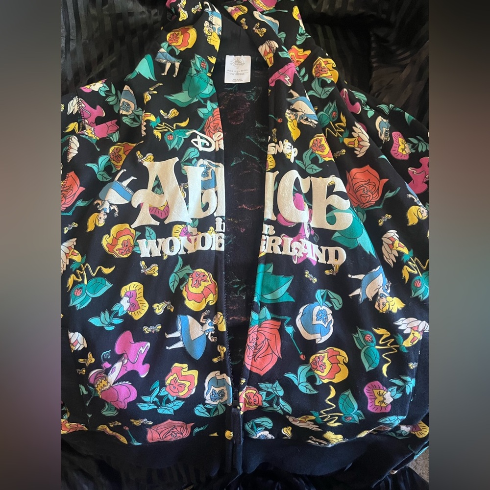 Disney Alice In Wonderland Floral Graphic Hoodie - Picture 4 of 4